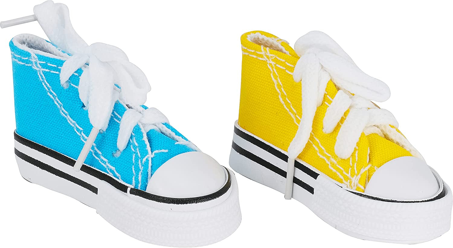 2 Mini Sneakers Colorful Cotton Chew Parrot Quaker Budgie Finch Cockatiel Dove