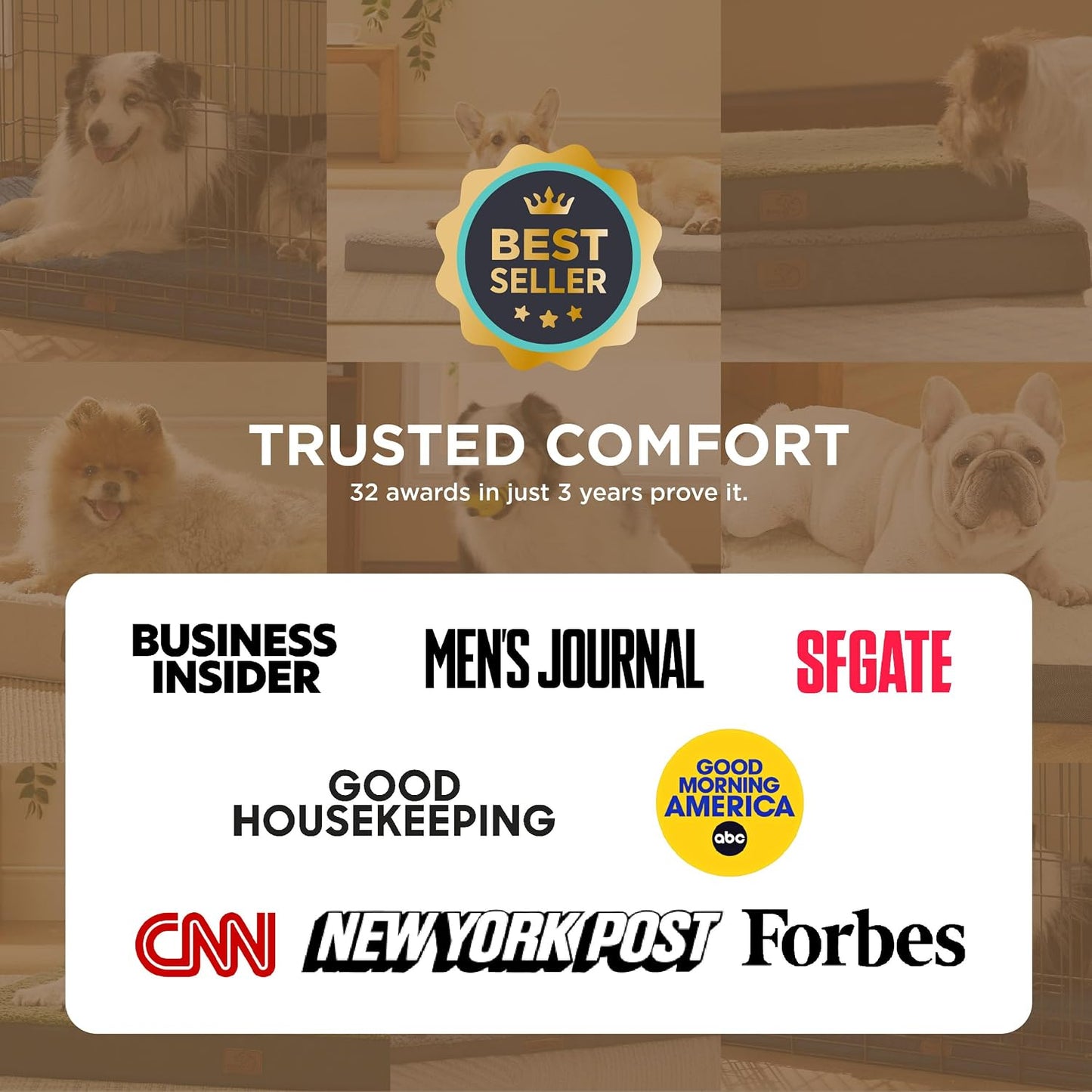 Bedsure Washable Dog Bed Medium Size Dog with Comfy Sherpa, 30X20In Grey | Orthopedic Egg Crate Foam,Comfort Support Flat Rectangle Pet Mat,Non-Slip Bottom,Removable Cover,For Medium Pet up to 30 Lbs